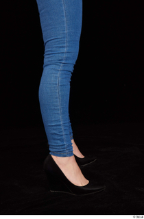 Rania black high heels blue jeans calf casual dressed 0007.jpg